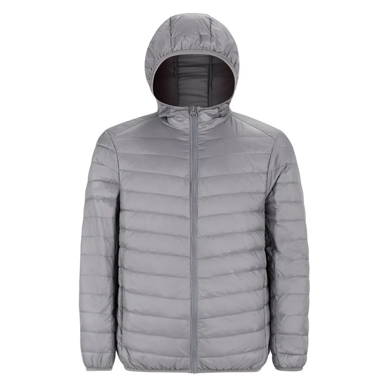 

Men's Winter Ultra Lightweight Packable Down Jacket Vest Water and Wind-Resistant Breathable Coat Big Size Men Hoodies Jackets