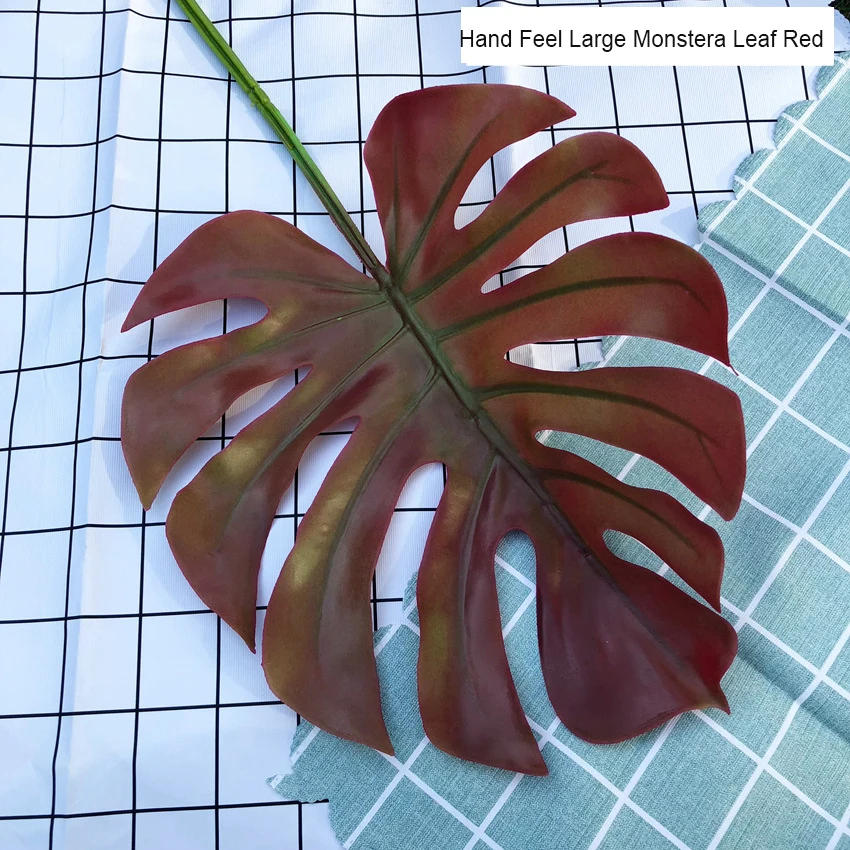 70cm long Soft glue Artificial Monstera Branch Palm Fern Turtle Leaf Faux Foliage Leaves For Home Decoration |