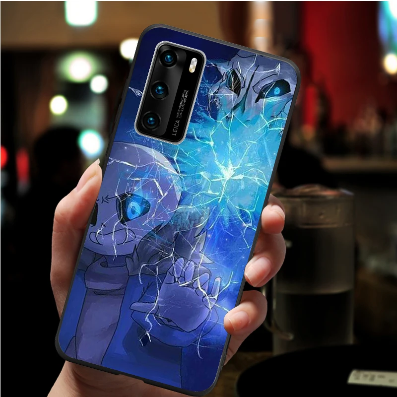 Черный мягкий чехол для телефона Bad Time Undertale huawei P40 P30 P20 P10 Pro lite P9 Lite nova 4E 6SE Psmart 2 2019 Y6