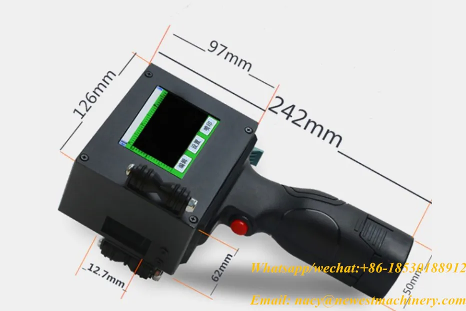 Сенсорный экран 300 dpi ручной принтер Интеллектуальный USB qr-код струйный принтер кодировочная машина для картонной резины Срок годности металла