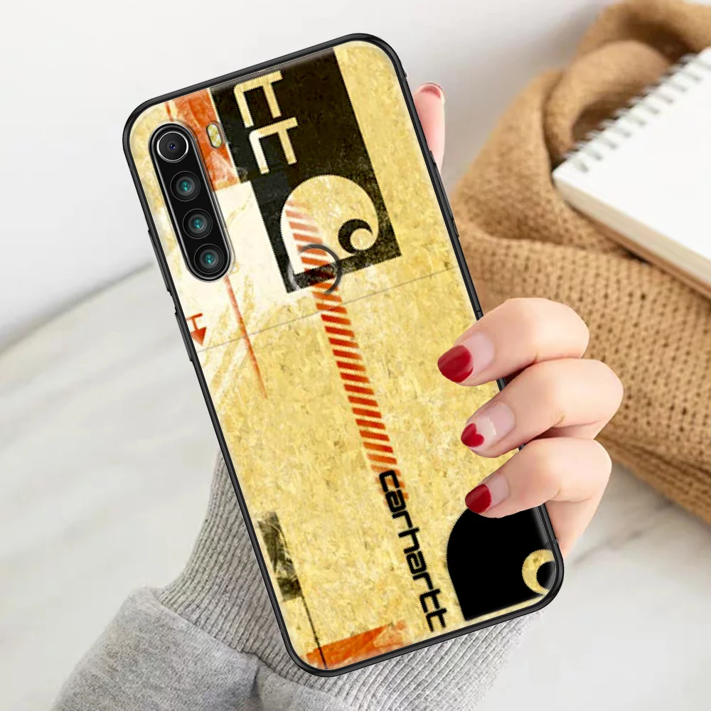 

Brand C-Carhartts Fashion Phone case For Xiaomi Redmi Note 7 7A 8 8T 9 9A 9S 10 K30 Pro Ultra black soft cover silicone back