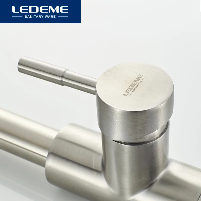 LEDEME Faucet L76005-1 Смеситель для кухни c выдвижной лейкой Материал: Нержавеющая сталь