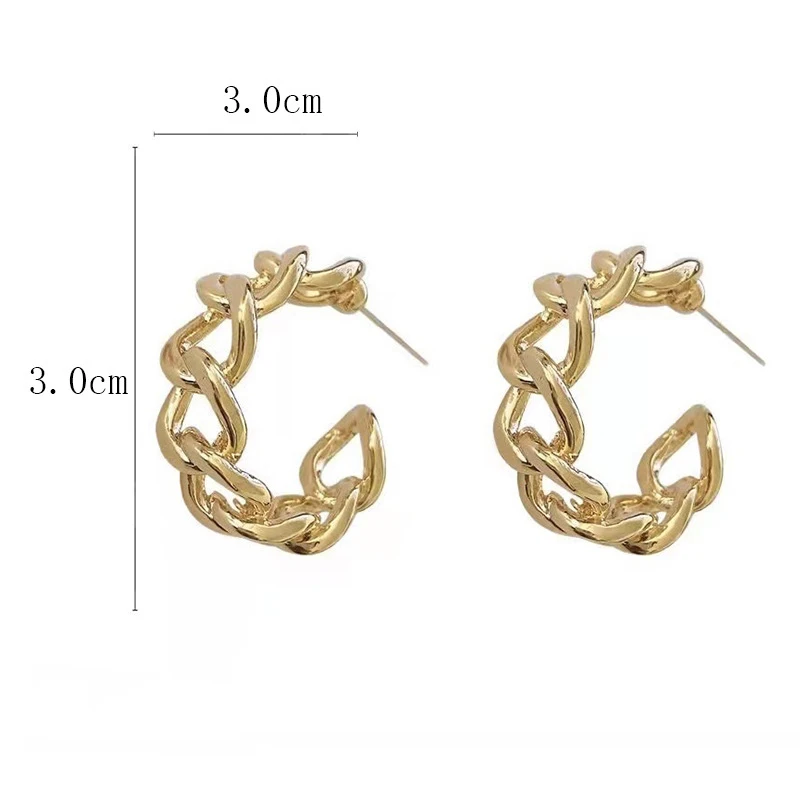 

Punk Earrings Retro Creativity Big Round Exaggerated Drop Earring for Women Gold Silver Statement Earings Trendy Fashion Jewelry