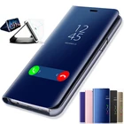 Чехол с откидной крышкой для смартфона Samsung Galaxy S20 Ultra Plus A50 A70 A30 A40 A10 A20 A7 A9 A6 A8 2018 A01 A71 A51, зеркальный чехол