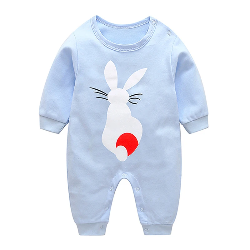 BB8-2blue Комбинезоны для новорожденных с мультяшным принтом; хлопчатобумажный Детский комбинезон для малышей; пуловер для маленьких мальчиков и девочек; повседневная одежда с длинными рукавами; футболка - Цвет: BB8-2blue