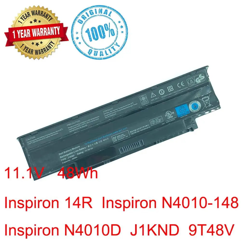 Оригинальный аккумулятор J1KND для ноутбука Dell Inspiron N5110 N5010 N4110 N4010 N7010 N7110 14R 15R M411R N4050