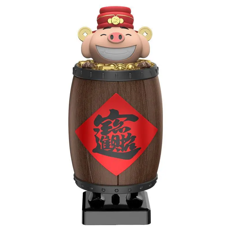 Автоматический чехол для сигарет God of mone Pig man, Модный чехол для хранения сигарет, чехол для сигарет - Цвет: Красный
