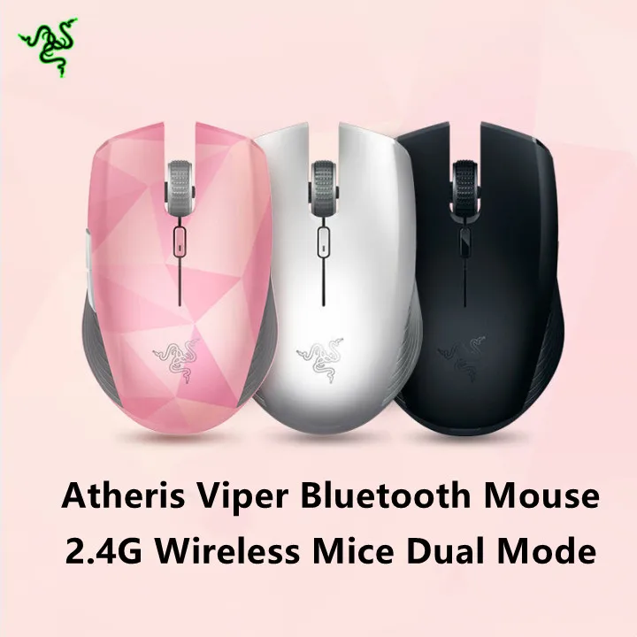 

Razer Atheris Viper Bluetooth Mouse 2.4G Wireless Mice Dual Mode Mercury Powder Crystal Computer Office Game Mouse Free Shipping