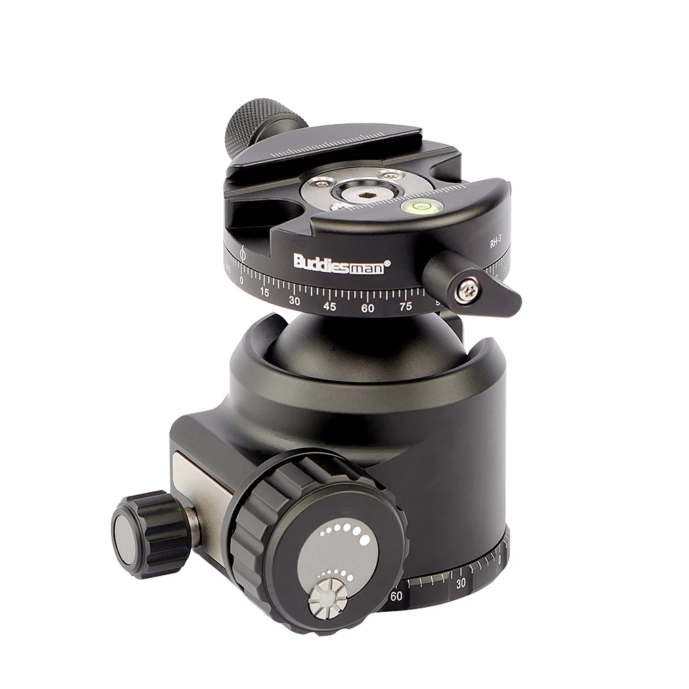 

Buddiesman 52mm 44mm XB Superior Low-Profile Ball Head With Panning Clamp Panoramic Head 360 Degree Tripod Head XB4 XB3