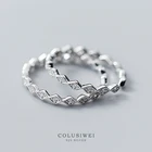 COLUSIWEI Аутентичные 925 стерлингового серебра четырехсторонний бриллиантовое кольцо для женщин, кольцо для помолвки, свадьбы, модные ювелирные изделия, аксессуары