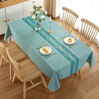 waterproof oil proof table cover for kitchen dinning table decoration rectangular nordic coffee table fabric pvc tablecloth