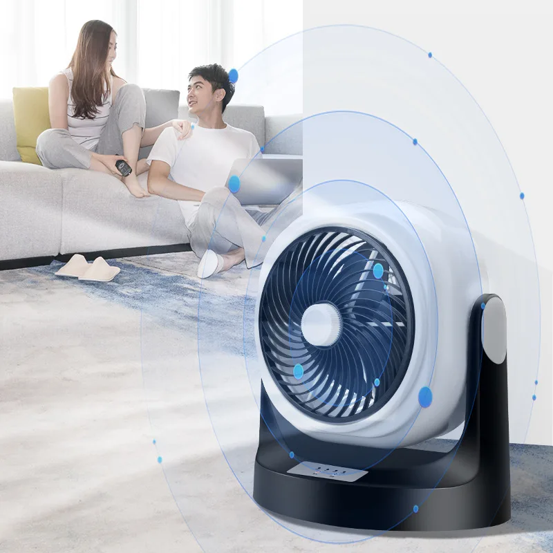 

New Style Electric Fan Air Electronic Fan Home Desktop Rotating Remote Control wo lun shan Timing Mute Convection Fan