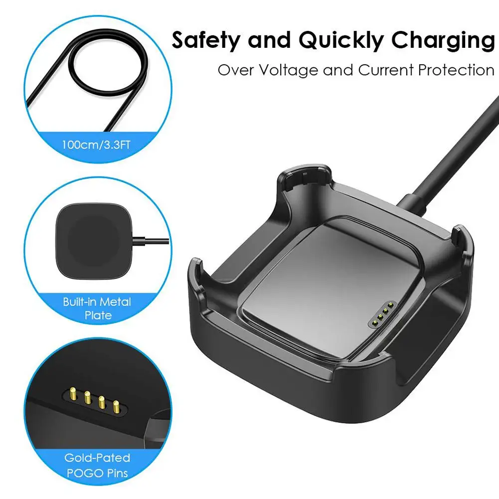 Зарядная подставка для Fitbit умные часы Versa зарядная док станция Замена адаптер