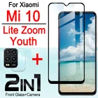 Чехол-накладка для xiaomi Mi 10T, 10 Pro, Lite 5G, Mi 10lite, 10, youth, защитный бампер с стеклом для объектива камеры, 2 в 1