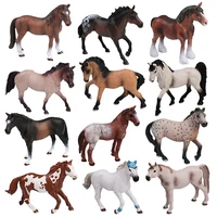 simulated horse model horse world famous horse white horse dark horse set wildlife childrens horse toy ornaments educational