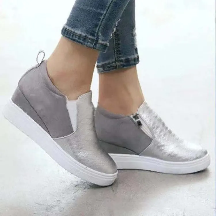 

Women's Shoes Spring 2021 Women's shoes Fashion comfortable Zipper shoes waterproof high-top waterproof shoes plus size 43