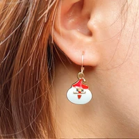 5pairset christmas tree bells santa claus drop earrings set for women cartoon snowman boots dangle earrings christmas jewelry