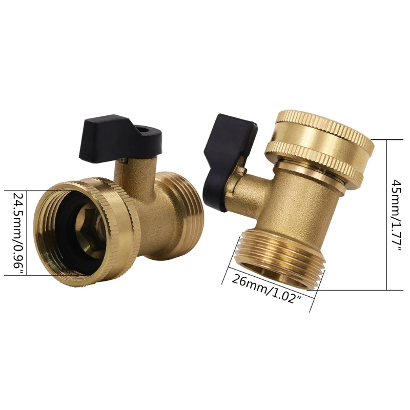 

3/4'' Inch Garden Hose 1 Way Shut Off Valve Water Pipe Faucet Connector Tools
