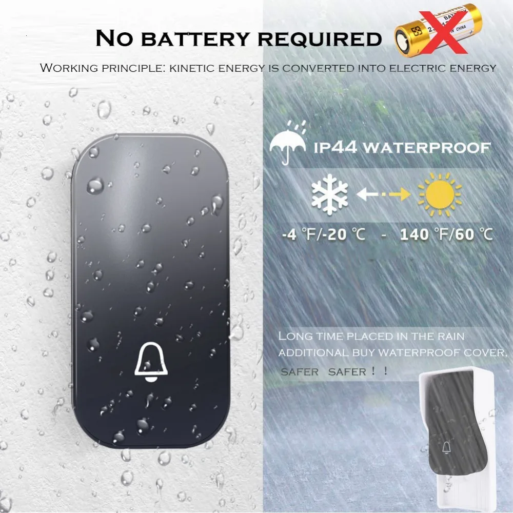 Дверной звонок дверной Ночной светильник без аккумулятора водонепроницаемый