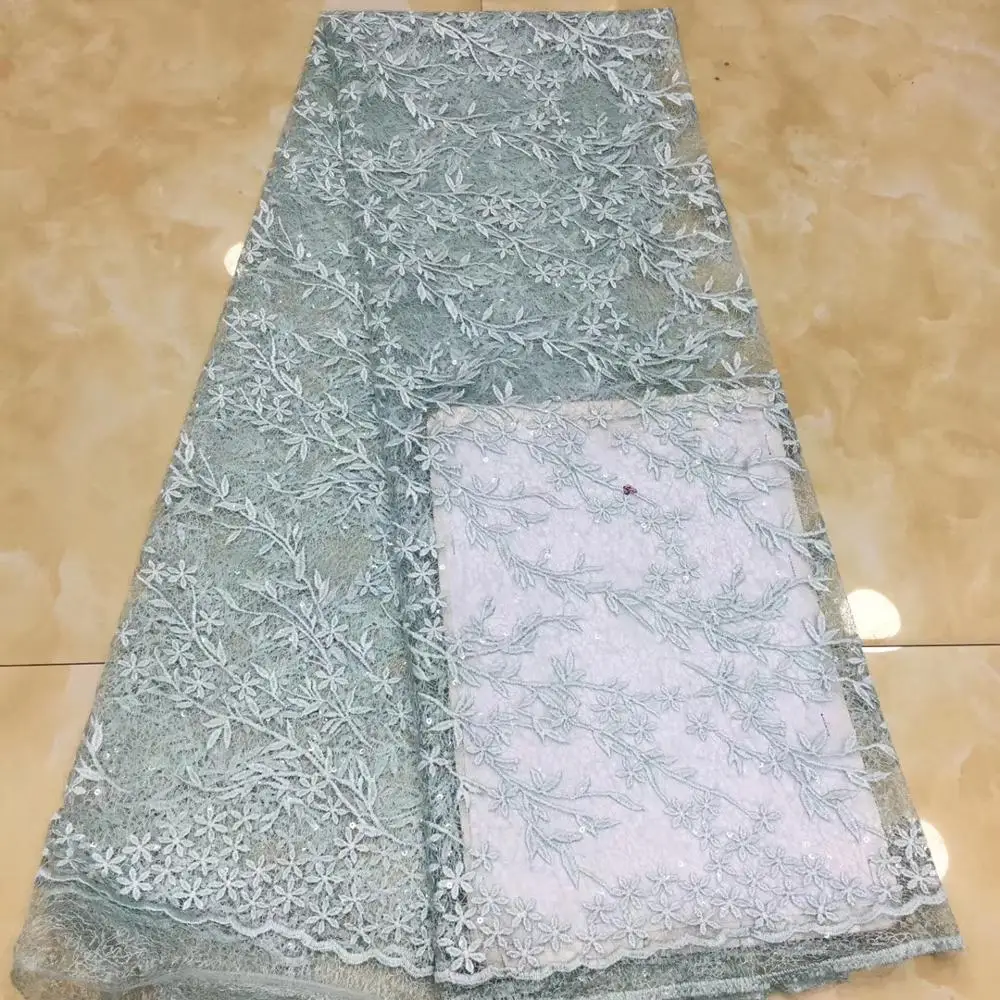 

NaXiu Hot Sale African Lace Fabrics Sequence Lace Fabric High Quality Nigerian Net Lace for Women Dresses Sequins Fabric Lace