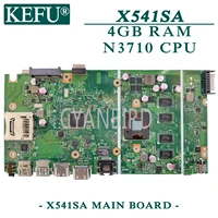 kefu x541sa original mainboard for asus vivobook max f541s with 4gb ram n3710 cpu laptop motherboard