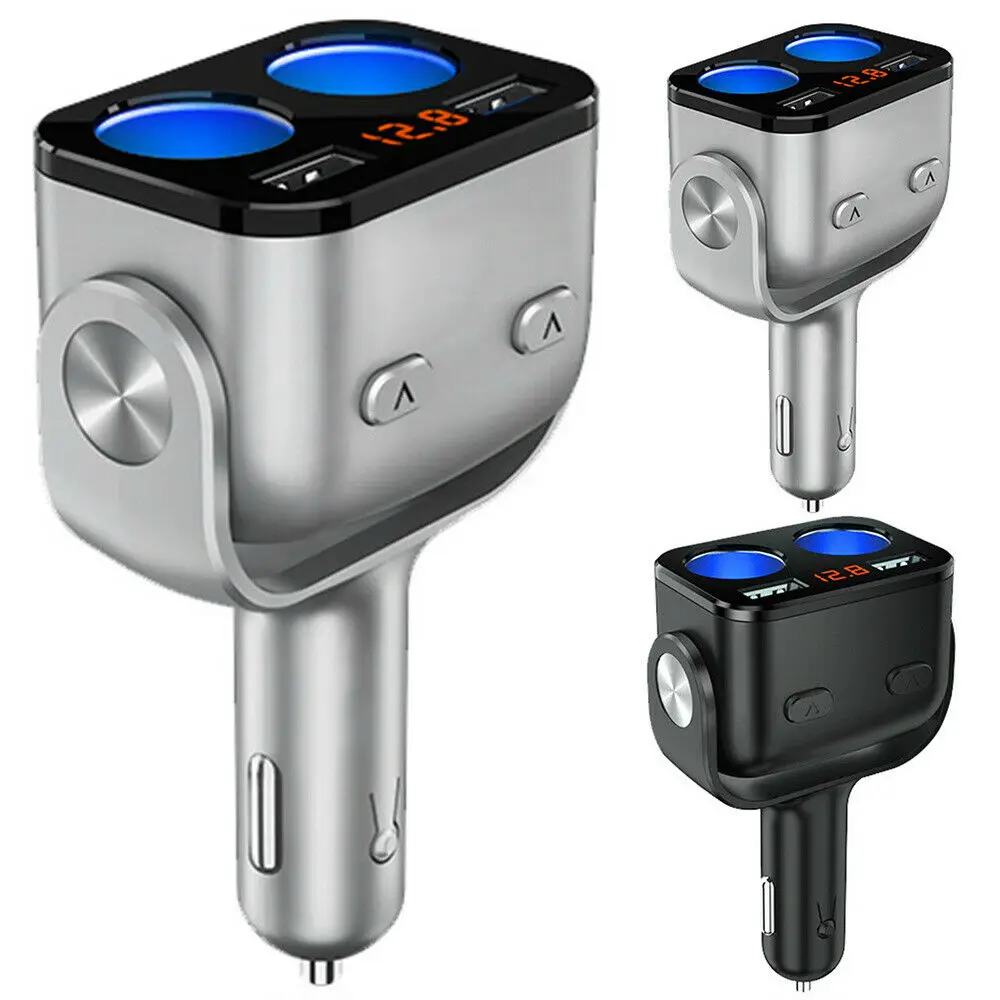 SOONHUA зарядное устройство для автомобиля с двумя прикуривателями разветвитель usb