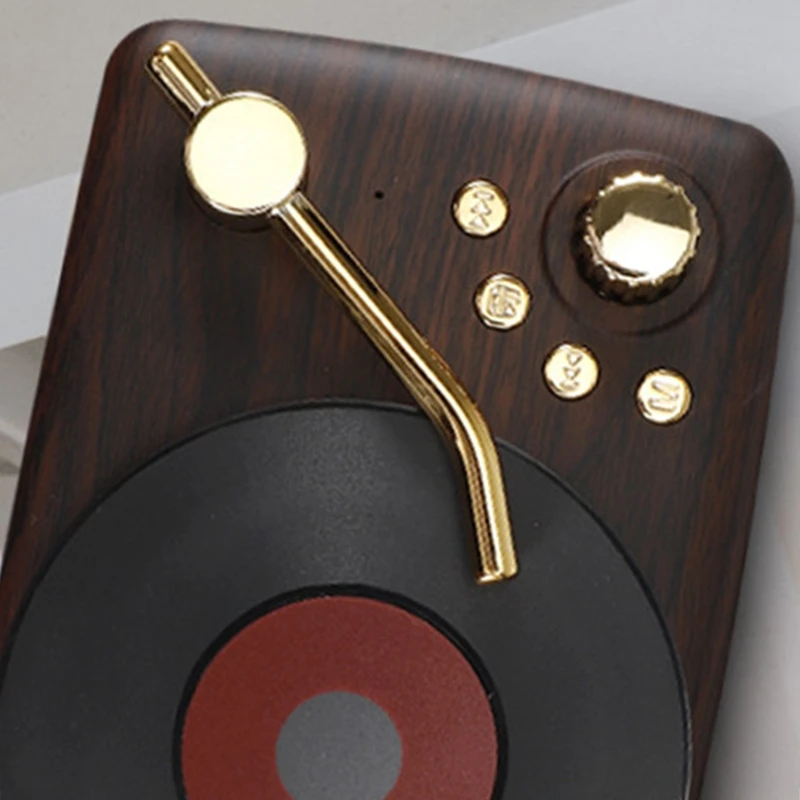 Портативный беспроводной громкий динамик Ретро Стерео Bluetooth с микрофоном TF слот