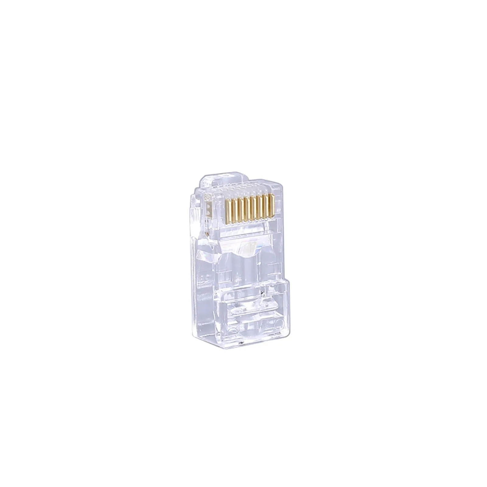 100 шт. Cat 5 Cat6 RJ45 разъем 8P8C модульная Кабельная вилка Ethernet медная позолоченная