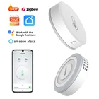 Новый ZigBee 3,0 датчик температуры и влажности дистанционный монитор от Tuya Smart Life APP с питанием от батареи работает с ALexa Google Home