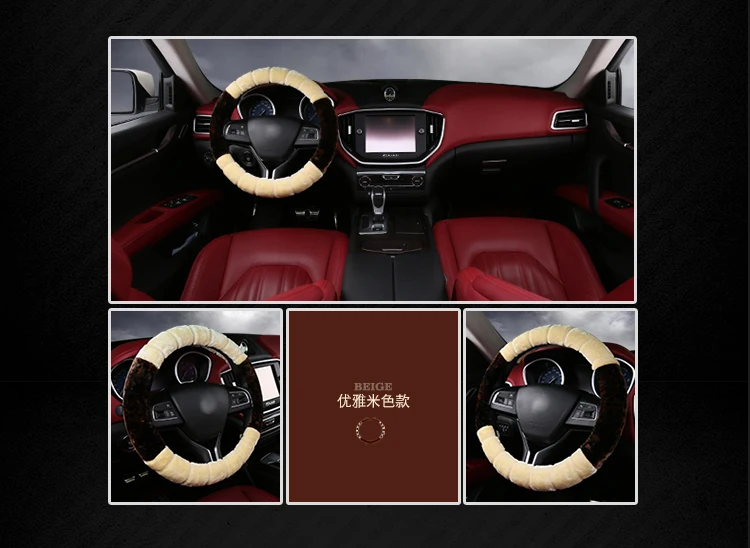 Плюшевый теплый автомобильный чехол на руль из искусственного меха для mitsubishi montero outlander 3 xl pajero 2 3 4 sport space star
