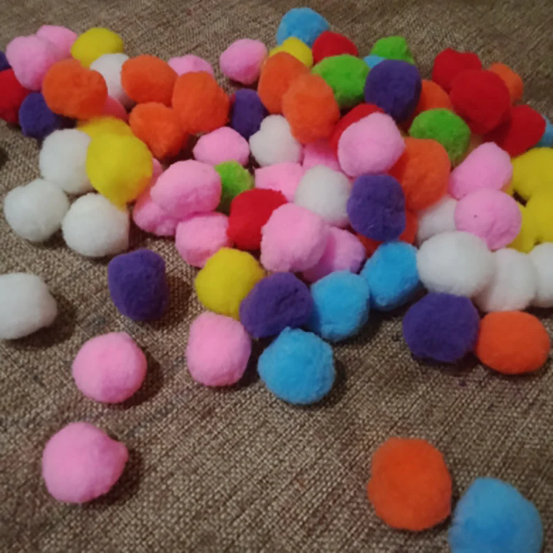 

Round Shaped Pompom Balls Soft Mixed Fluffy Pom Pom ball DIY Garment Handcraft 10mm/15mm/20mm/25mm/30mm