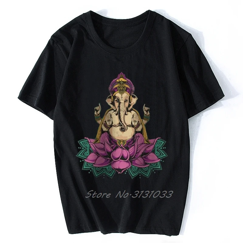 

Yoga Tshirt Ganesh Sacred Geometry Ganesha Yoga Top Spiritual Yoga Wear Hare Krishna Buddhist Meditation Men Yoga TShirt