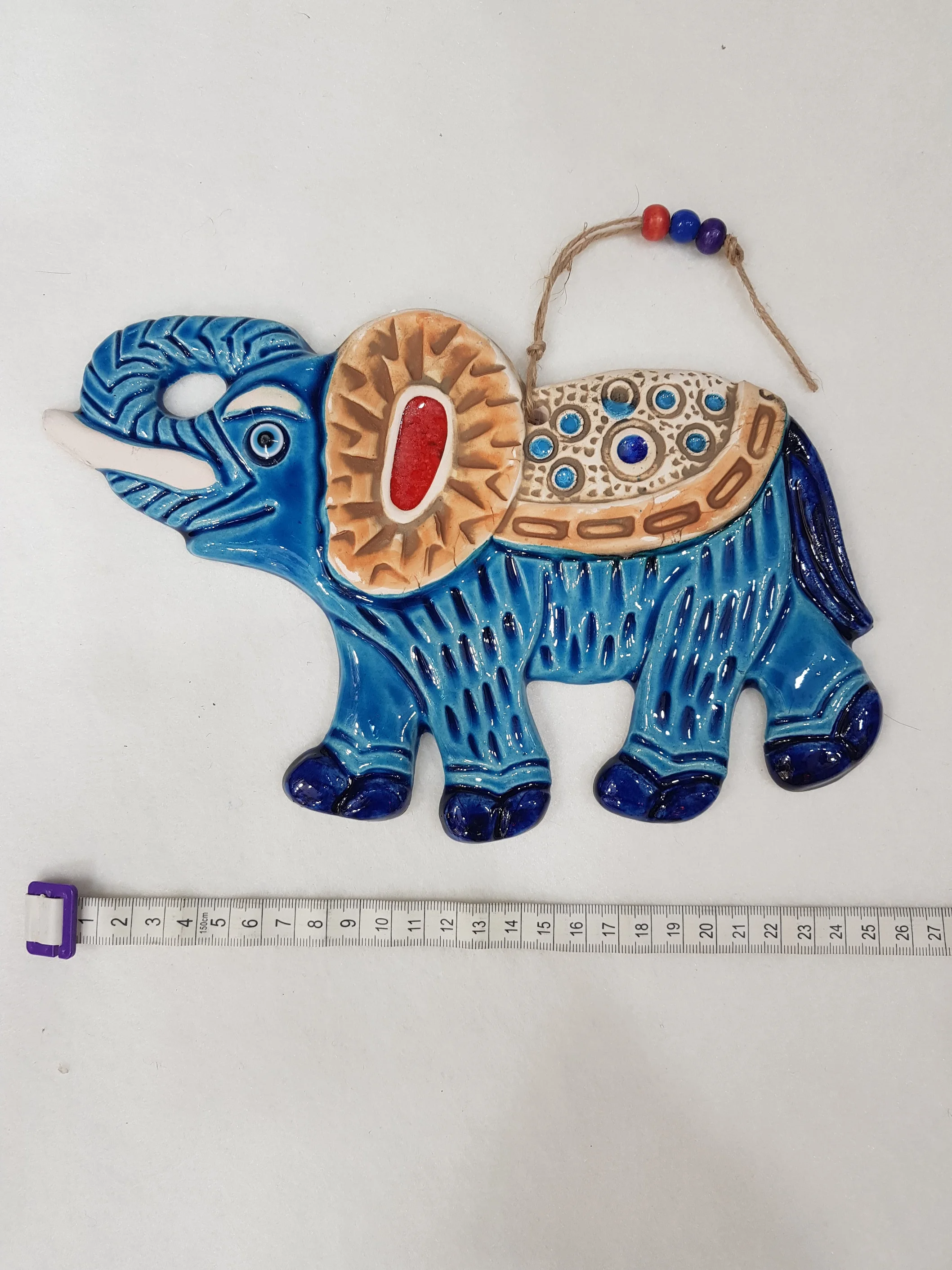 

Ceramic Elephant Wall Hanger, Evil Eye Wall Hanging, Ceramic Wall Decoration, Home Decoration, Unique Gifts, elephant Decoration