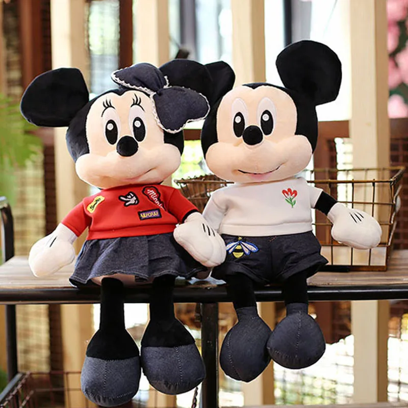Новая Плюшевая Игрушка Микки и Минни Маус милый мягкий переодевание мягкая кукла