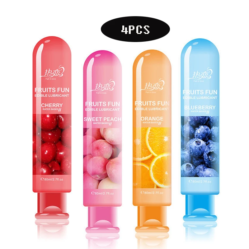4 шт. лубрикант со вкусом клубники для мужчин женщин пар интимный анальный