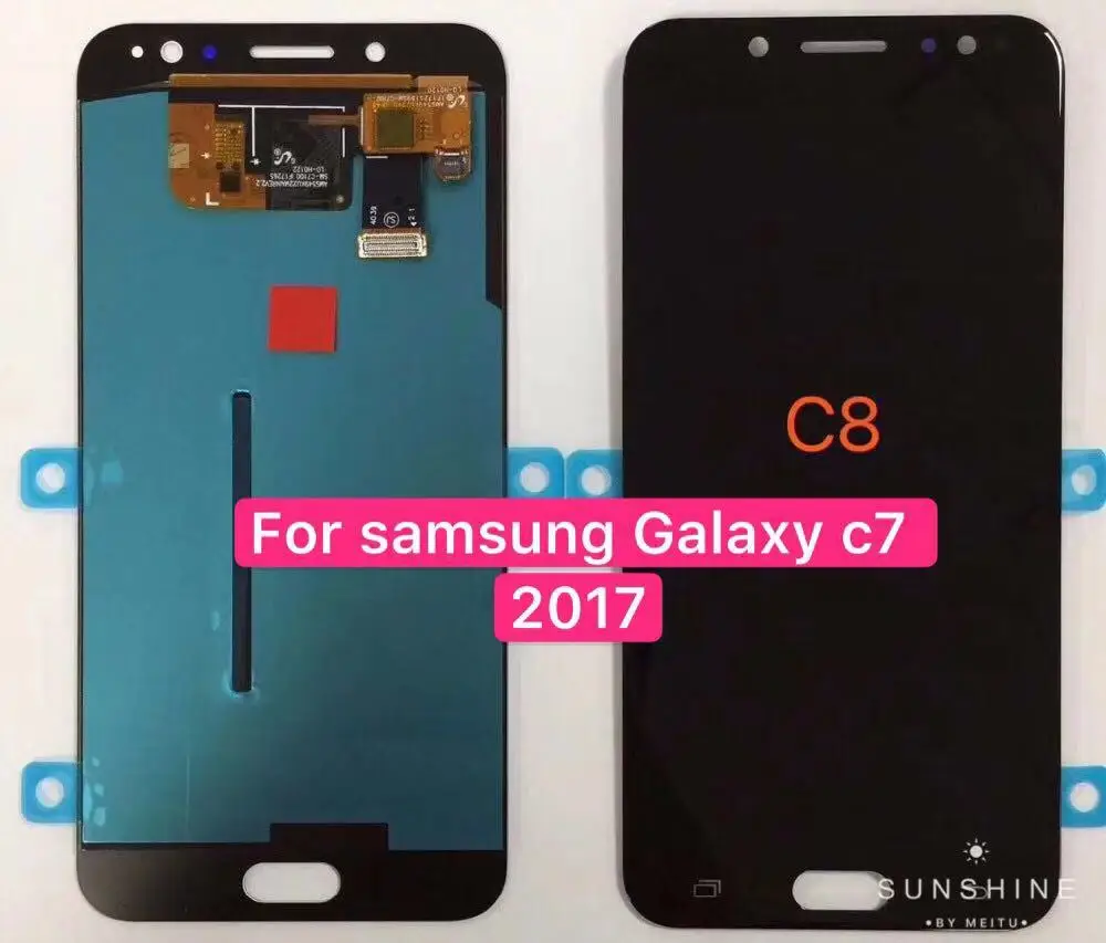 Фото C8 AMPLED lcd для Samsung Galaxy C7 2017 C7100 C710 ЖК дисплей с сенсорным экраном дигитайзер сборка