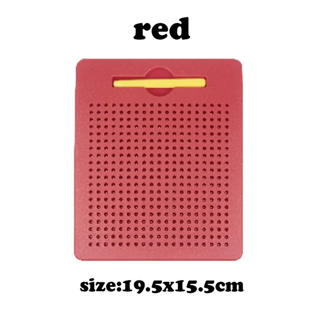 red084 Магнитная планшет, магнитная подушка, доска для рисования, стальная бусина, стилус, популярная бусина, Обучающие игрушки для письма, подарок для детей - Цвет: red084