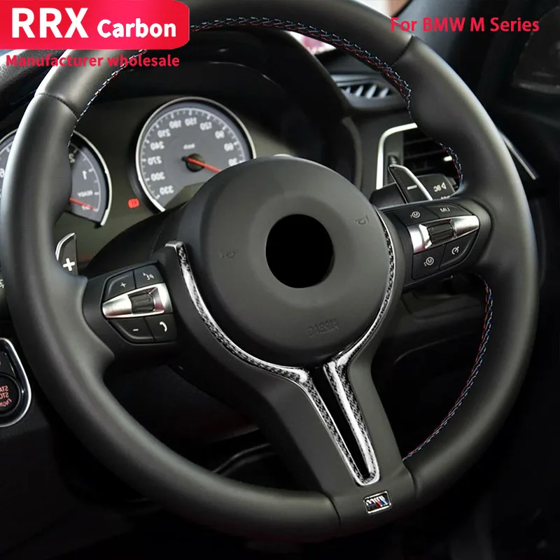 

RRX For BMW M Series F10 F06 F12 F13 F15 F16 F80 F82 F87 Replacement Style ABS Steering Wheel Trim M-Sport Only 1PCS Accessories