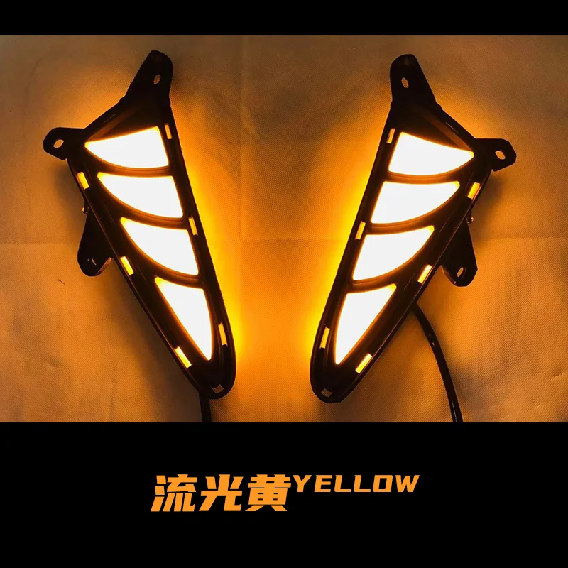 

Toyota Accessories LED Daytime Running Light with yellow Turn Signal Light Daylight Fog Lamps for 2017-2018 Toyota C-HR CHR