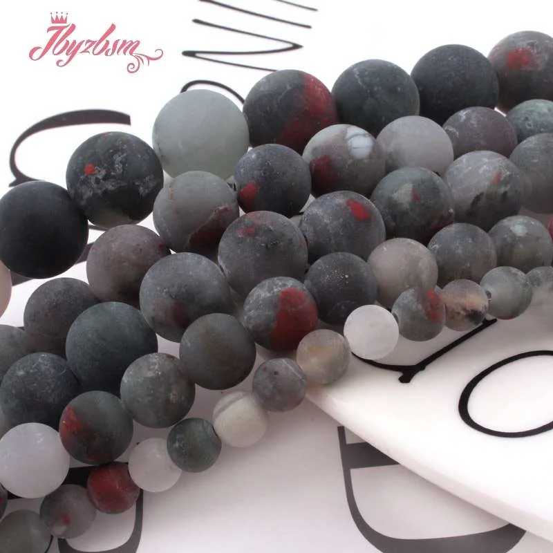 4 6 8 10 12 мм Мороз круглый Bloodstone гелиотроп свободные бусины бусы из натурального