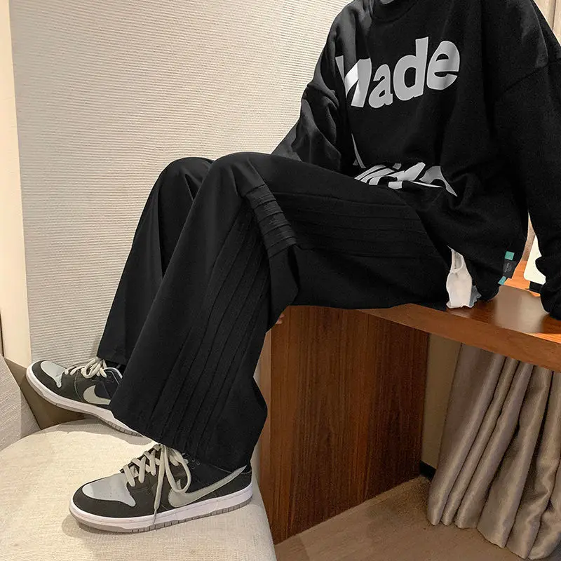 Харадзюку широкие брюки мужская Японская уличная одежда штаны для скейтборда