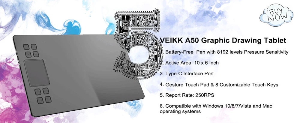 VEIKK S640 графический планшет OSU 6X4 дюймов с бесплатной ручкой цифровой планшет для начинающих детей