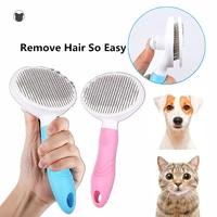 pet comb self cleaning brush professional grooming brush for dogs and catsquick clean short and medium hair removal accessories