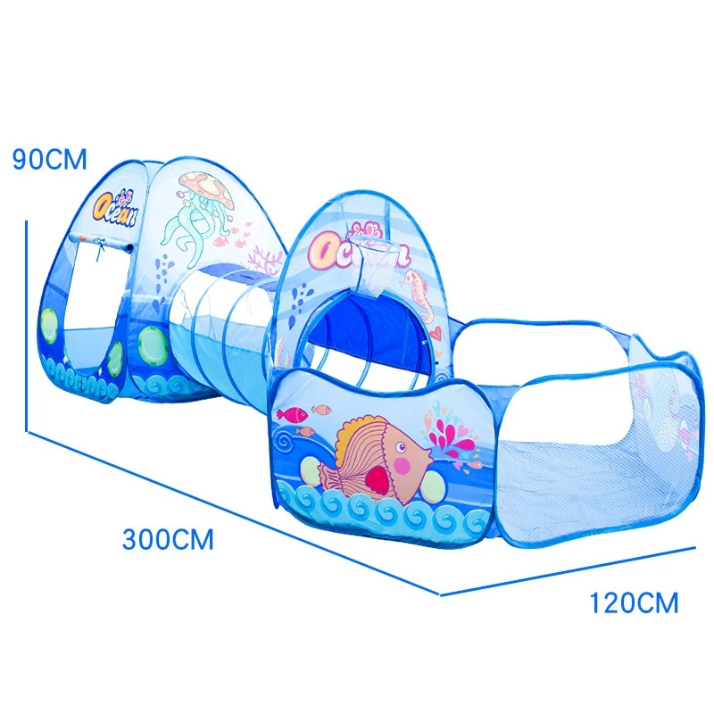 

3 in 1 Baby Toy Tents Game House Ball Pit Pool Child Crawling Tunnel Play Tent Kids Toy Ball Pool Ocean Ball Holder Set