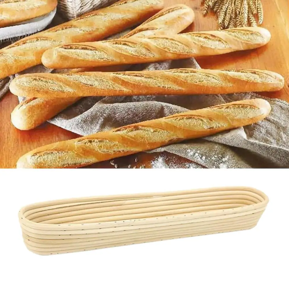 

Dough Proofing Wicker Baguette Proofing Basket Baguette Fermentation French Bread Dough Proofing Rattan Basket with Cloth Cover