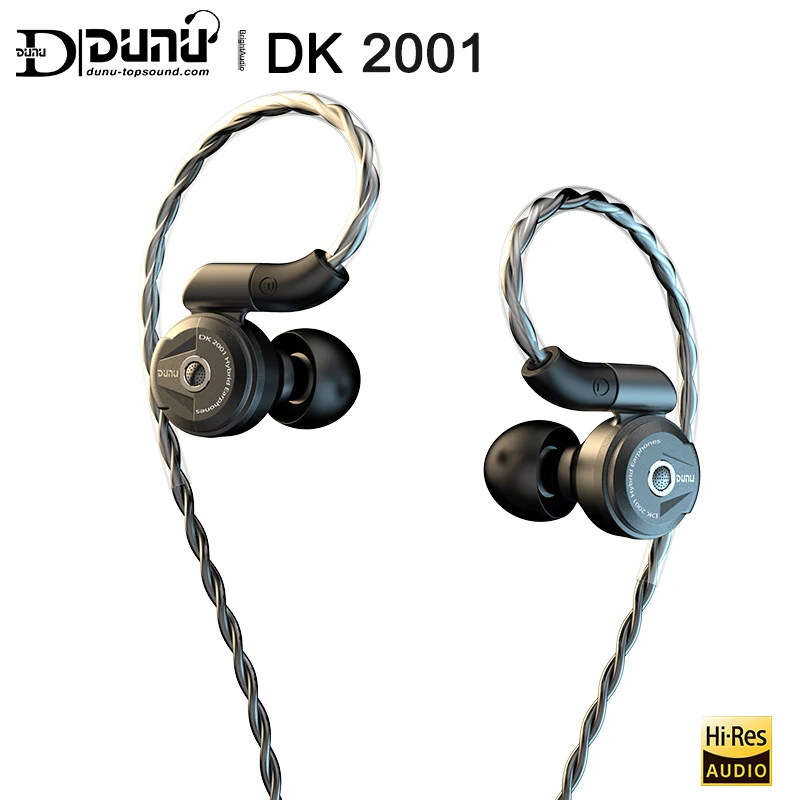 DUNU DK2001 HiFi аудио 3BA + 1DD гибридные драйверы наушники-вкладыши IEM с захватом MMCX