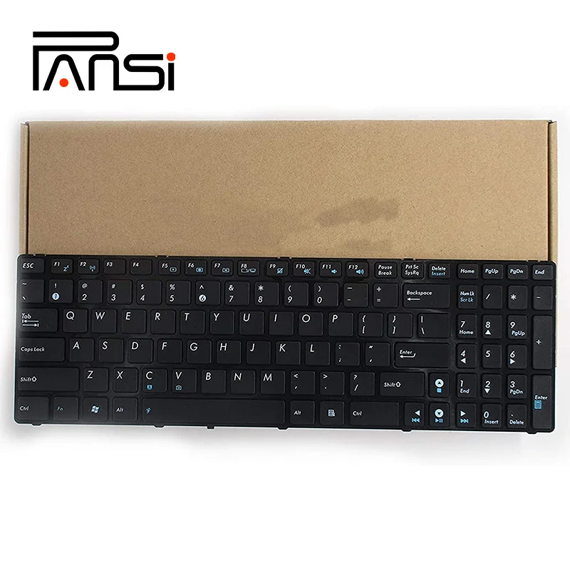 

Keyboard Replacement Without Backlit Compatible with A52 F50 X53E A53S K53 K53S K54 G73S X73E Series Laptop Black US Layout