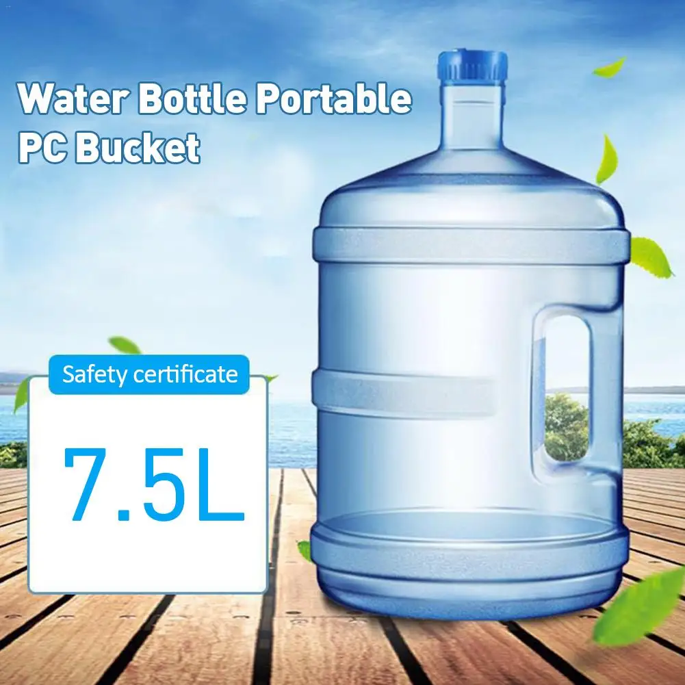 5/7.5L Mineral Water Pure Bucket Bottle Portable PC Household Large Capacity With Handle Bu | Дом и сад