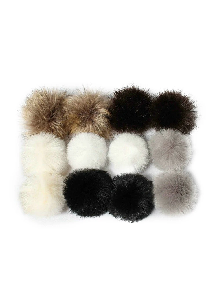 12 шт./лот помпон из искусственного меха кроличьего для сумки автомобильного