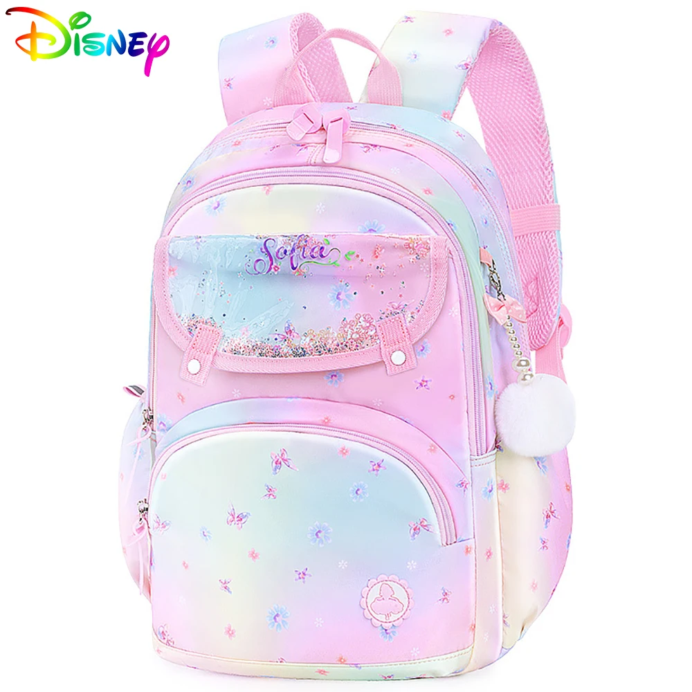 

Disney Kids Backpack For Baby Cartoon Sofia Lovely Design Children Schoolbag Kindergarten Girl Cute Travel Package High Quality